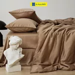 Bộ Ga Giường 5 Món HỆ THỐNG NỆM Set Vỏ Chăn Drap Gối Đệm 5 Món Lụa Tencel 40s Pha Cotton Trải Giường Mùa Thu Cao Cấp — ảnh 7