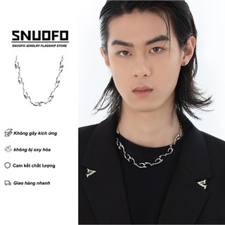 SNUOFO - Dây chuyền kim loại độc đáo phong cách đường phố xu hướng hip hop unisex dây chuyền đeo cổ cao cấp