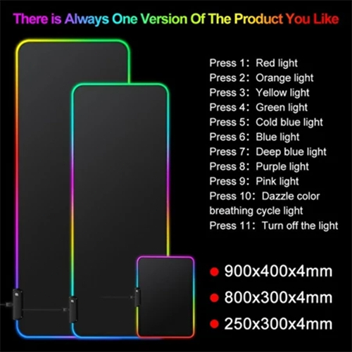Miếng Lót Bàn Phím Đèn LED RGB Đa Màu Sắc Động | BigBuy360 - bigbuy360.vn