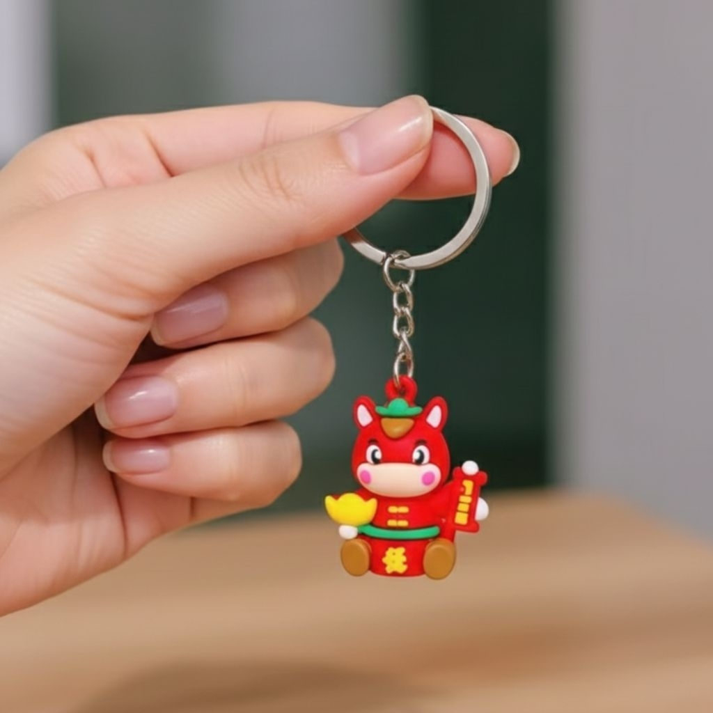 Blind box 24 hộp mù móc khoá Thần Tài Tết, Pop Mart bóc quà bí mật hộp, Sét 24 móc khóa Tết thần tài quà tặng cho bé
