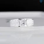 Nhẫn bạc nam kim tiền đính đá 6mm màu xi vàng 18K, xi vàng hồng, xi bạch kim bản nhỏ sang trọng NNA0879 - Trang Sức TNJ — ảnh 7