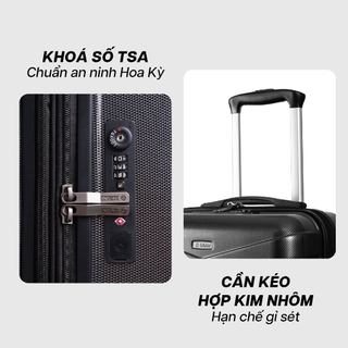[VOUCHER 1 TRIỆU] Vali Kéo MIAvn Pisani VITTA - Vali Xách Tay size 20 , Nhựa PC Cao Cấp, Tích Hợp Cổng Sạc Dự Phòng