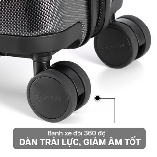 [VOUCHER 1 TRIỆU] Vali Kéo MIAvn Pisani VITTA - Vali Xách Tay size 20 , Nhựa PC Cao Cấp, Tích Hợp Cổng Sạc Dự Phòng