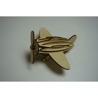 HDLaser Mô Hình Máy Bay Gỗ DIY Lắp Ghép 3D – Puzzle Gỗ Trang Trí Bàn Làm Việc HDF001(12x7x11cm)