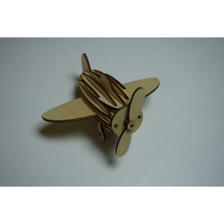 HDLaser Mô Hình Máy Bay Gỗ DIY Lắp Ghép 3D – Puzzle Gỗ Trang Trí Bàn Làm Việc HDF001(12x7x11cm)