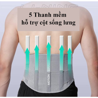 Đai Lưng nam nữ, Đai cột sống Li-ning chính hãng, hỗ trợ tập thể thao