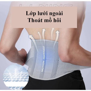 Đai Lưng nam nữ, Đai cột sống Li-ning chính hãng, hỗ trợ tập thể thao