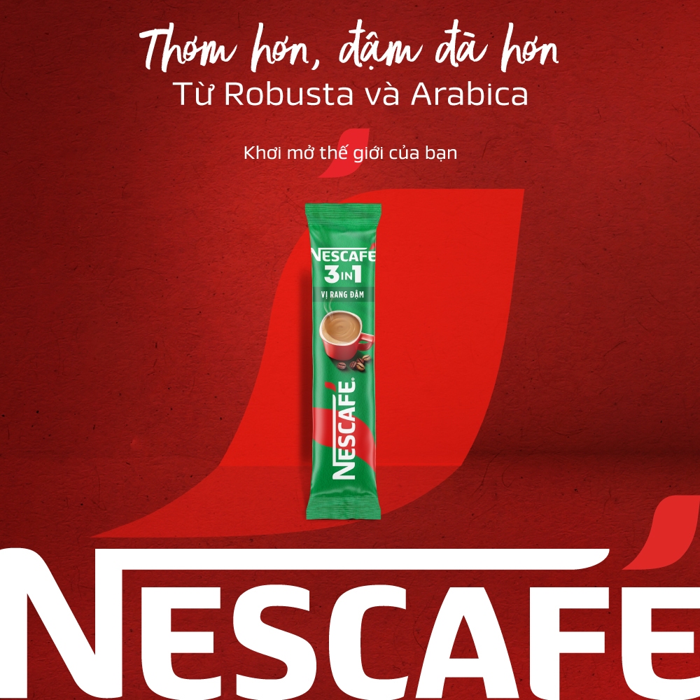 Combo 3 Bịch Cà phê Hòa tan NESCAFÉ VỊ RANG ĐẬM 46 gói Đậm Thơm Hoàn Hảo