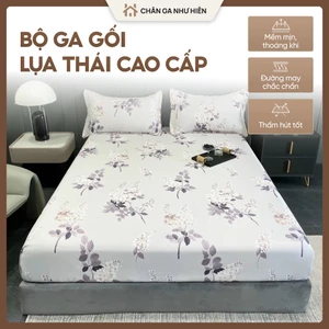 Set 3 Món Ga Gối Mùa Hè Lụa Thái Full Họa Tiết Cao Cấp – Mềm Mát, Sang Trọng