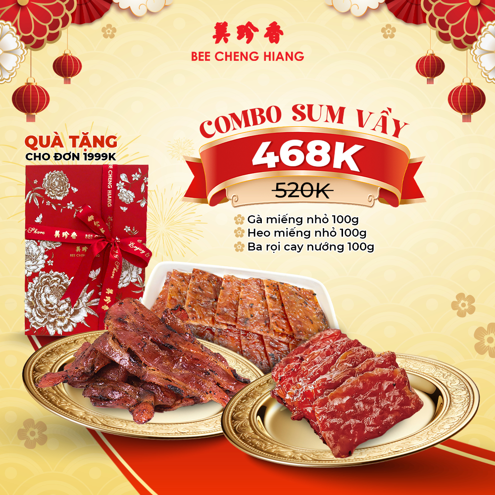 [COMBO SUM VẦY] Bee Cheng Hiang [Gà Miếng Nhỏ 100g + Heo Miếng Nhỏ 100g ...