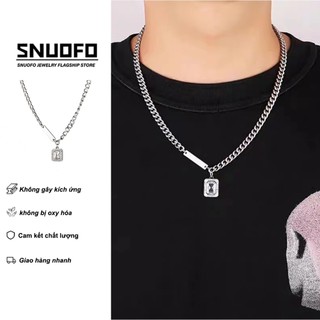 SNUOFO - Mặt dây chuyền cao cấp cá nhân hóa hợp thời trang mới năm 2025 dành cho nam giới thép titan không phai màu
