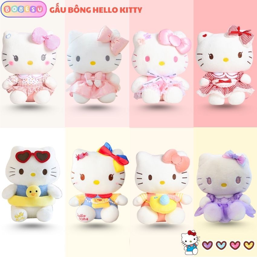 Gấu bông hello kitty mẫu 2026 dễ thương, Thú nhồi bông HelloKitty cao cấp làm quà tặng cho bé gái, Bobesu