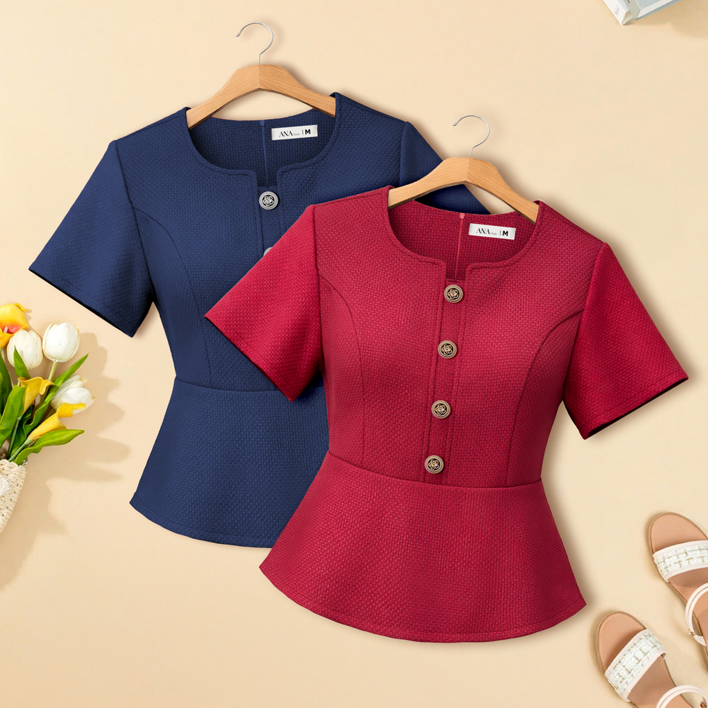 Áo Kiểu Công Sở Trung Niên ANA Mode Chất Liệu Dệt Thoi Sang Trọng Đi Tiệc Quà Tặng Mẹ AK25VHG16