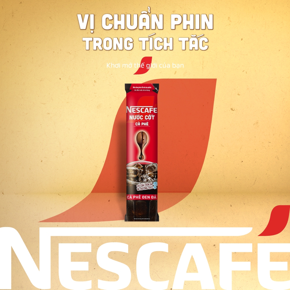 COMBO 4 HỘP NƯỚC CỐT CÀ PHÊ NESCAFÉ - CÀ PHÊ ĐEN ĐÁ (hộp 5 gói x 75 ml)