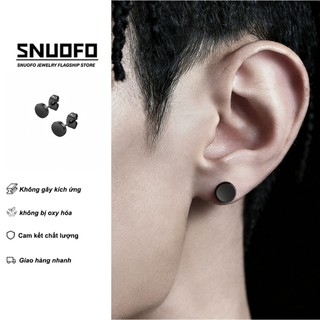 SNUOFO - Khuyên tai đinh tán bằng thép titan dành cho nam giới Cao cấp phong cách và cá tính