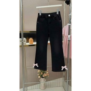 Set Áo Thun Ribbon Kitty Dễ Thương Kèm Quần Jean Loe Cho Nữ