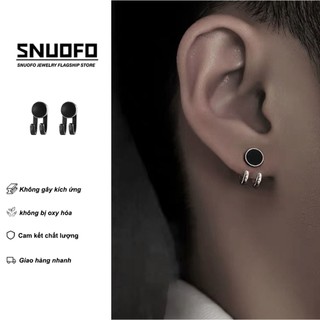 SNUOFO - Khuyên tai đinh tán dành cho nam Tinh tế, thanh lịch độc đáo thời thượng phong cách hip-hop và cực chất