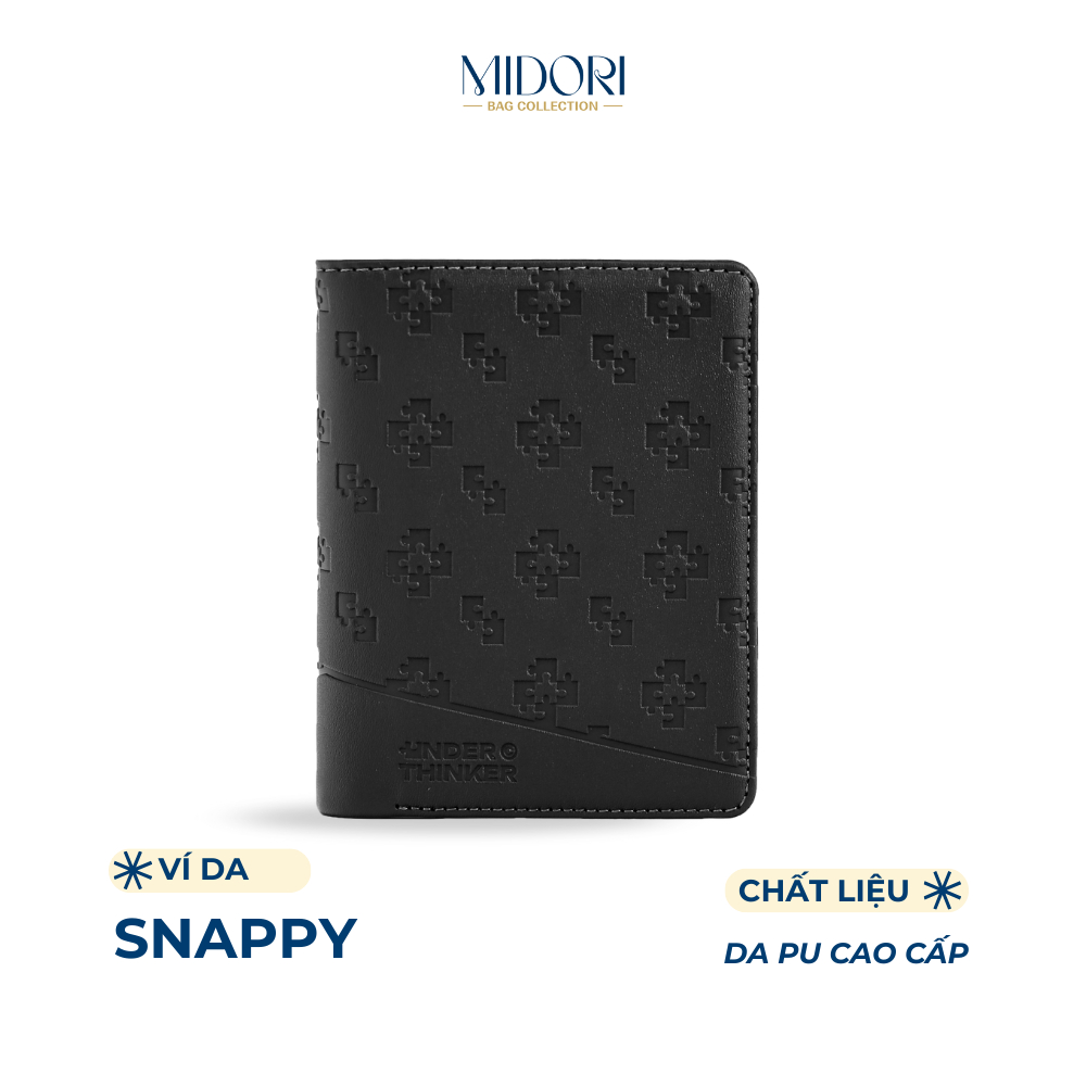 Ví Nam Da PU Cao Cấp SNAPPY Monogram Dập Chìm Bóp Đựng Tiền Đựng Thẻ | MIDORI BAG COLLECTION