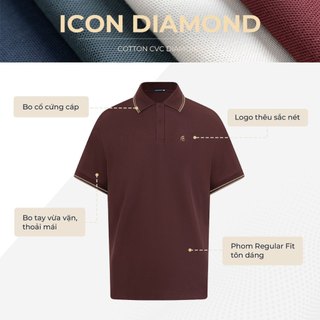 [BEST SELLER] Áo polo nam cao cấp ICON DIAMOND, POLO QUỐC DÂN, vải CVC Diamond sang trọng - POLOMANOR