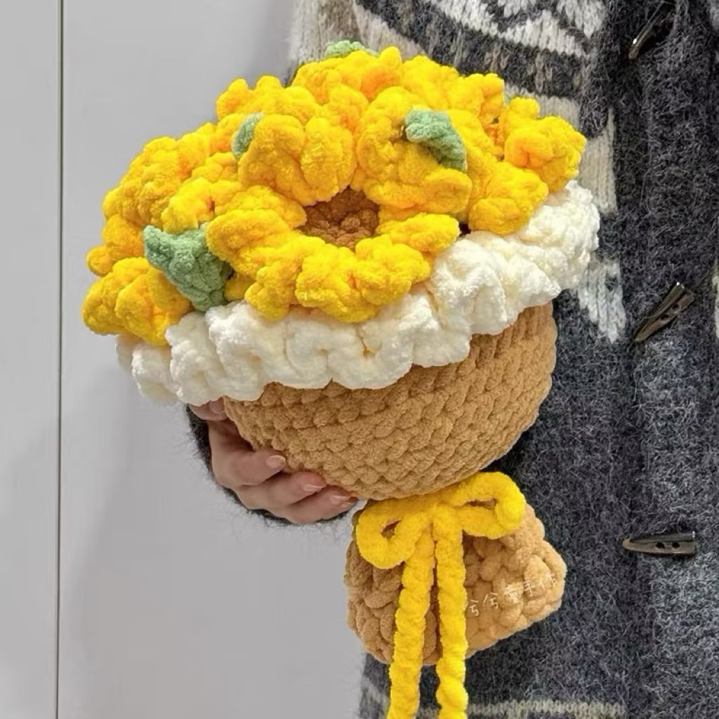 Quà tặng bó hoa len nhung đũa handmade sản phẩm thủ công bó hoa mini #handmade