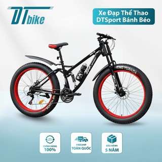 Xe Đạp Thể Thao DTSport Bánh Béo - Xe Khung Thép Carbon, Phanh Đĩa Tải Trọng 180kg Model 2026