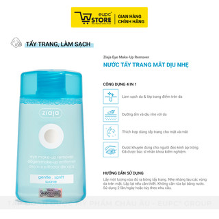 Nước Tẩy Trang Dịu Nhẹ Cho Mặt Và Mắt Ziaja Eye Make-up Remover 120ml
