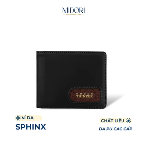 Ví Da PU Nam Cao Cấp SPHINX Bóp Đựng Tiền Thẻ Dập Chìm Unisex Chính Hãng | MIDORI BAG COLLECTION