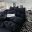 Bộ chăn ga gối 4 món đũi trơn Hàn Quốc Memminbedding Luxury phong cách đơn giản nhưng tràn đầy tinh tế