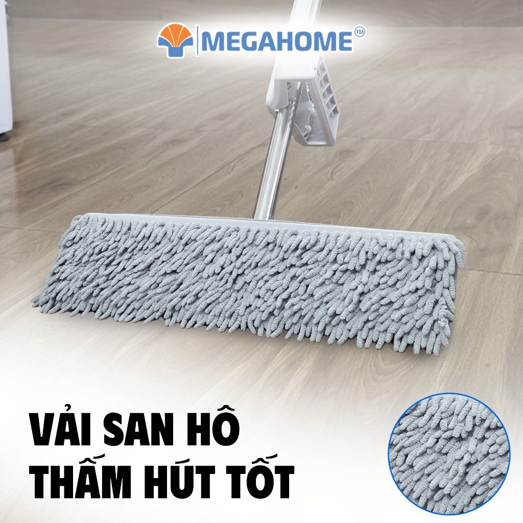 [HỎA TỐC] ( KO CÂY LAU) Tấm Lau Nhà San Hô Lớn Thay Thế Của Cây Lau Tự Vắt Bản Lau 45cm MEGAHOME