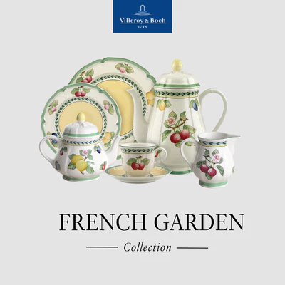 Bộ Ấm Chén Bàn Trà Gốm Sứ Cao Cấp French Garden Villeroy & Boch Dùng Được Lò Vi Sóng - Hàng Chính Hãng Nhập Khẩu Tại Đức