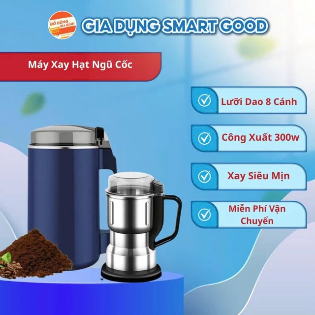 Máy Xay Hạt Khô Đa Năng Cực Nhanh, Máy Xay Bột Ngũ Cốc, Cafe, Các Loại Hạt ,Công Suất Mạnh Lưỡi Dao Inox
