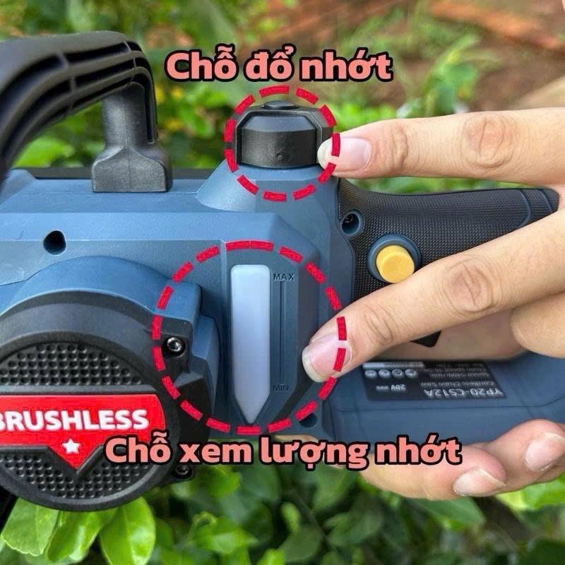 Máy cưa xích cưa gỗ Yupai YP20-CS12A đường kính 12" ( 300mm) động cơ không than, khỏe, mượt