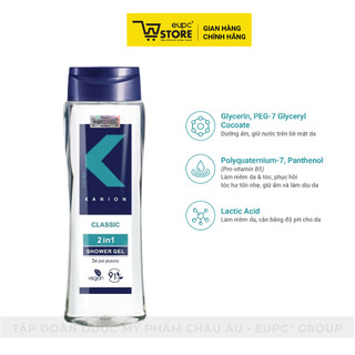 Kanion For Men Classic 2in1 Shower Gel 400ml - Gel tắm gội 2in1 Kanion Classic cho nam