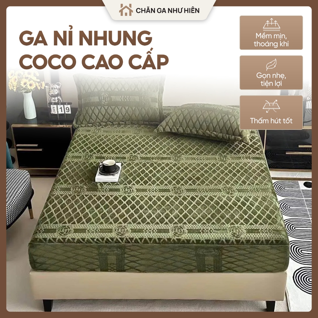 Ga Lẻ Nỉ Nhung Coco Cao Cấp Mềm Mại ấm áp – Thiết kế sang trọng nhã nhặn – Đủ size 1m2 / 1m6 / 1m8 / 2m2