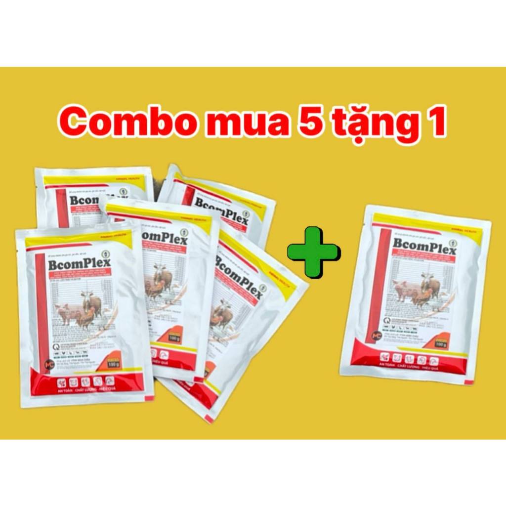 (Mua 5 Tăng 1 Mua 10 Tặng 2) BCOMPLEX – VITAMIN TỔNG HỢP CHO GIA SÚC, GIA CẦM (100 Gram)Chống rụng lông – xù lông – c.ắn