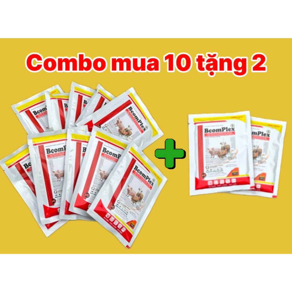 (Mua 5 Tăng 1 Mua 10 Tặng 2) BCOMPLEX – VITAMIN TỔNG HỢP CHO GIA SÚC, GIA CẦM (100 Gram)Chống rụng lông – xù lông – c.ắn