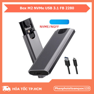 Box Ổ Cứng M.2 / NVMe USB 3.1 FB 2280 – Hỗ Trợ 2230/2242/2260/2280 – Box SSD M.2 NVMe Gắn Ngoài Type-C