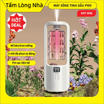 máy xông tinh dầu máy tạo ẩm máy khuếch tán tinh dầu PW3 tự động 5 chế độ xông hương thơm nhẹ dịu