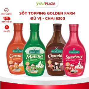 Sốt Topping Golden Farm Đủ Các Vị Chai 630G Đậm Đà, Chuyên Pha Chế Và Làm Bánh