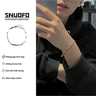 SNUOFO - Vòng tay thép titan hình kim cương dành cho nam và nữ: Cao cấp đơn giản đa năng không phai màu