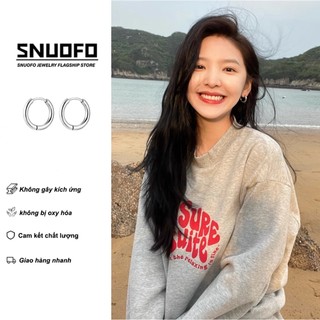 SNUOFO - Khuyên tai vòng cao cấp sang trọng dành cho tai xỏ lỗ khuyên tai vòng đơn giản cho nữ