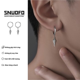 SNUOFO -Khuyên tai mặt dây chuyền kiểu cổ điển dành cho nam giới khuyên tai sụn cao cấp khuyên tai thời trang và cá tính