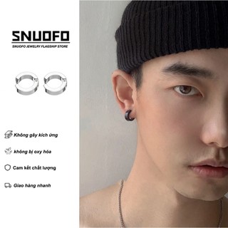 SNUOFO - Khuyên tai kẹp sụn tai bằng thép titan dành cho nam và nữ (không cần xỏ lỗ tai)