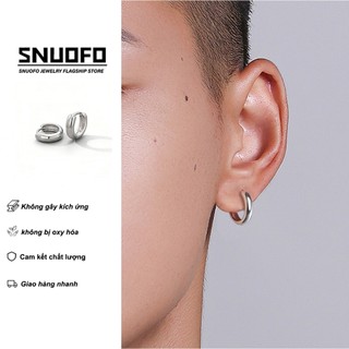 SNUOFO - Khuyên tai nam thời trang phong cách độc đáo khuyên tai đinh tán khuyên tai đinh tán khuyên tai vòng trơn