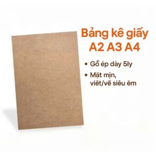 Bảng gỗ kê giấy vẽ A2/A3/A4 gỗ ép  mịn độ dày 5 ly/0,5cm bo góc(kê giấy vẽ tranh, viết bài...)phù hợp học sinh/người lớn