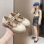 Giày Búp Bê Bé Gái Tiểu Thư Phối Màu Vintage - Giày Da Mềm Quai Dán Đính Nơ Cao Cấp Cho Bé Đi Học Đi Tiệc TH Kids