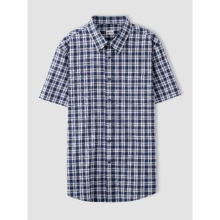 Áo sơ mi nam sọc caro YODY ngắn tay vải sợi tre mát mẻ ít nhăn MOSS25A007