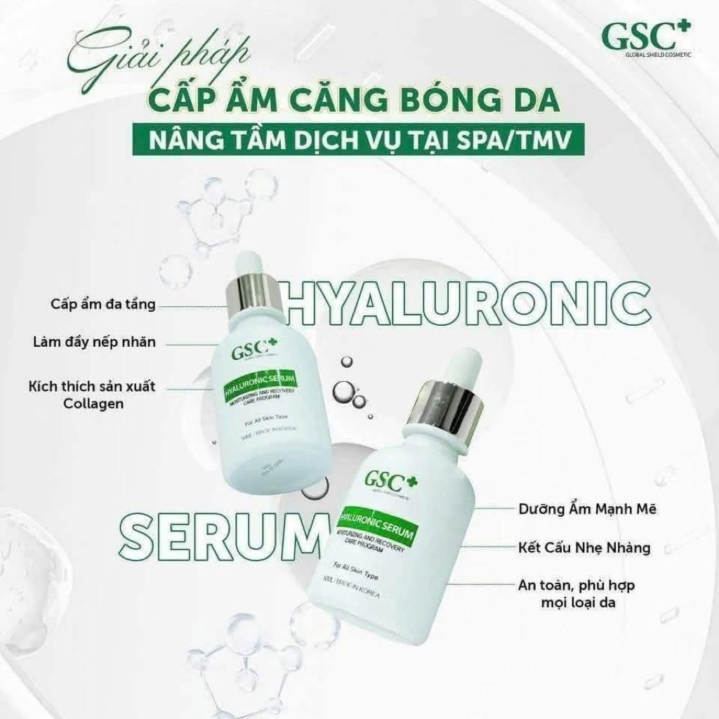 Tinh cất cấp ẩm hyaluronic gsc moisturizing and recovery 50ml