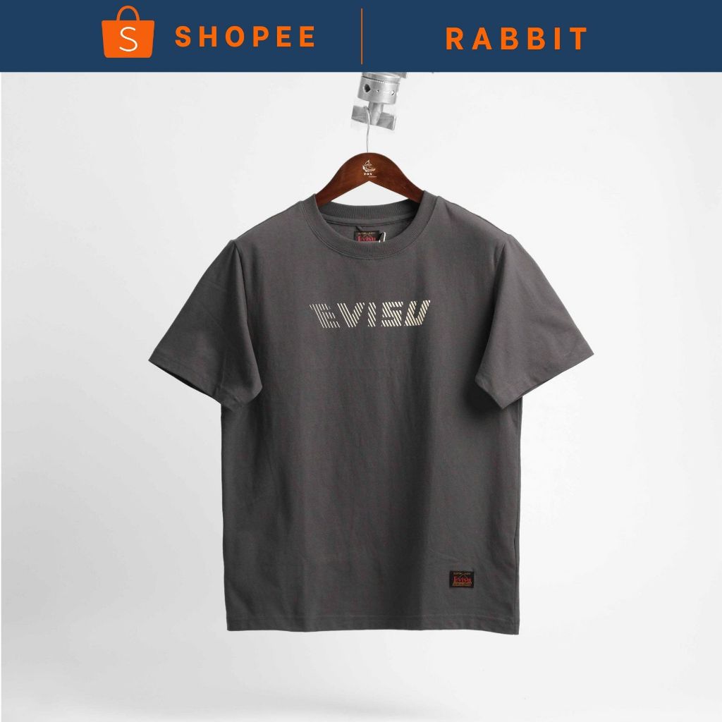Áo Thun Evisu Xám Sọc Hàng Chính Hãng | The Rabbit | Shopee Việt Nam
