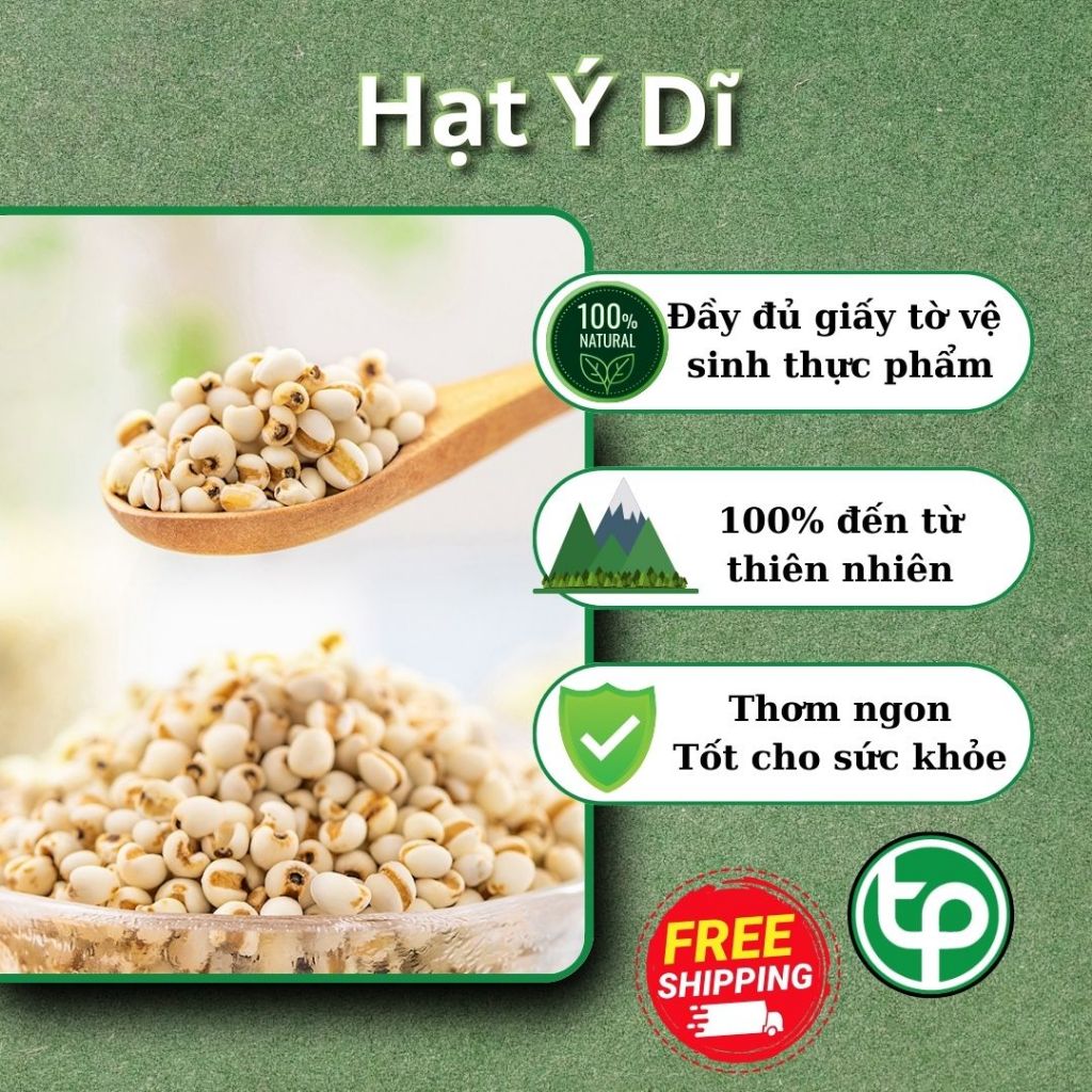 Hạt ý dĩ nguyên chất - Hàng sạch thơm cao cấp - Thảo Dược Tấn Phát